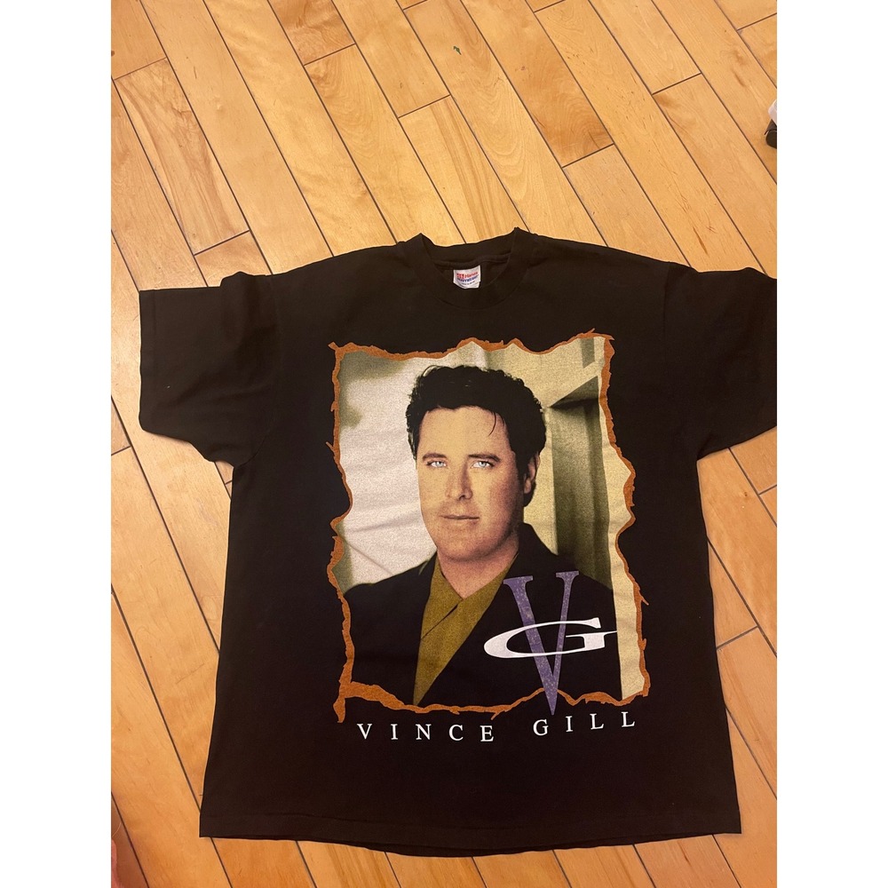 Vince Gill Vintage Tour T-Shirt Mens XL Black 2sided Country Music Tee - Picture 3 of 9